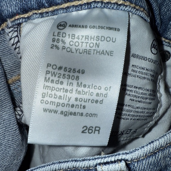 AG Adriano Goldschmied Darted Hailey Ex-Boyfriend Denim Cut Off‎ Shorts 26R 2" - Picture 8 of 9